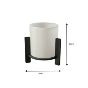 Φωτιστικό επιτραπέζιο Pine Megapap E27 Mdf - ύφασμα Pvc χρώμα μαύρο - κρεμ Ø20x20εκ. - Image 4