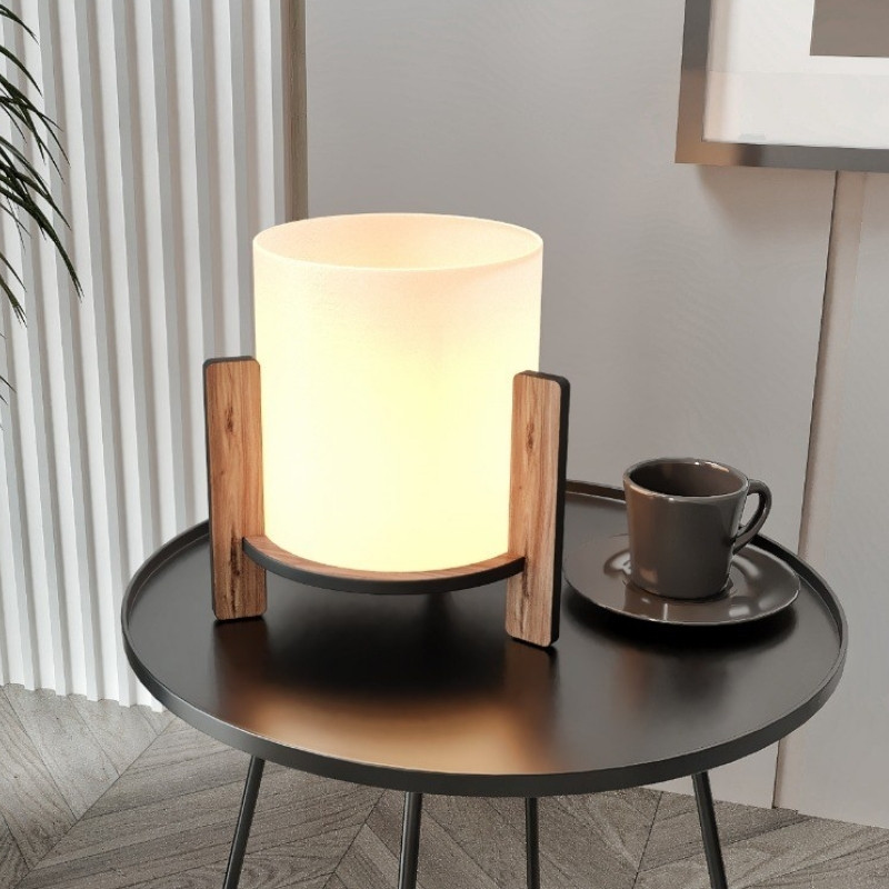 Φωτιστικό επιτραπέζιο Pine Megapap E27 Mdf - ύφασμα Pvc χρώμα καρυδί - κρεμ Ø20x20εκ. Φωτιστικό επιτραπέζιο Pine Megapap E27 Mdf - ύφασμα Pvc χρώμα καρυδί - κρεμ Ø20x20εκ.