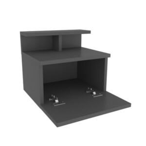 Κομοδίνο επιτοίχιο Arsen Megapap χρώμα ανθρακί 39,8x31,9x35εκ. - Image 5