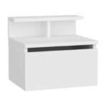 Κομοδίνο επιτοίχιο Arsen Megapap χρώμα λευκό 39,8x31,9x35εκ. - Image 4