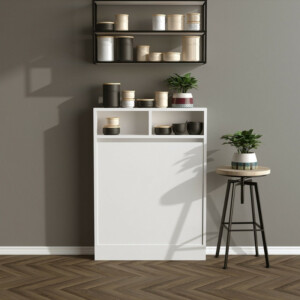 Τραπέζι επιτοίχιο πτυσσόμενο Bracke Megapap χρώμα λευκό 70x15x96εκ. - Image 4