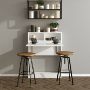 Τραπέζι επιτοίχιο πτυσσόμενο Bracke Megapap χρώμα λευκό 70x15x96εκ. - Image 5