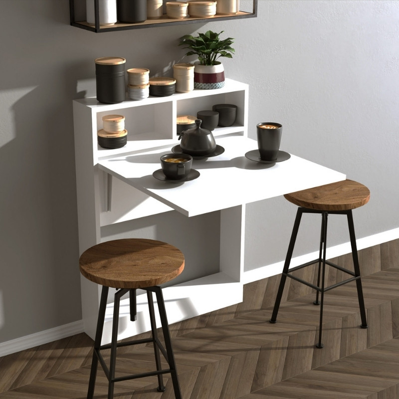 Τραπέζι επιτοίχιο πτυσσόμενο Bracke Megapap χρώμα λευκό 70x15x96εκ. Τραπέζι επιτοίχιο πτυσσόμενο Bracke Megapap χρώμα λευκό 70x15x96εκ.