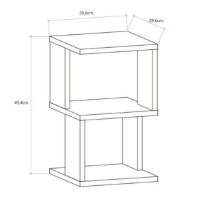 Κομοδίνο Carter Megapap χρώμα ανθρακί 29,6x29,6x49,4εκ. - Image 5