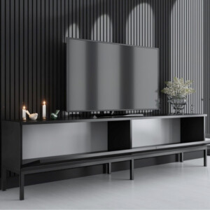 Έπιπλο τηλεόρασης Lord Megapap χρώμα μαύρο 180x30x47εκ. - Image 4