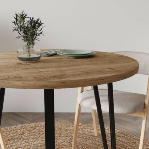 Τραπέζι Xana Megapap χρώμα sepet oak Ø90x77,5εκ. - Image 4