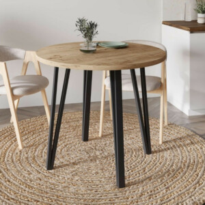 Τραπέζι Xana Megapap χρώμα sepet oak Ø90x77