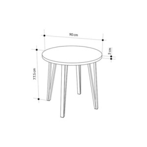 Τραπέζι Xana Megapap χρώμα sepet oak Ø90x77,5εκ. - Image 6