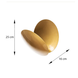 Απλίκα τοίχου Led Mimoza Megapap μεταλλική χρώμα χρυσό 25x16x25εκ. - Image 9