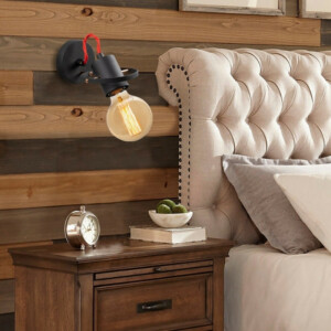 Απλίκα τοίχου Asen Megapap E27 μεταλλική χρώμα μαύρο 12x17x13εκ. - Image 2