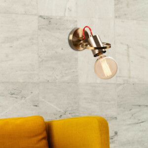 Απλίκα τοίχου Asen Megapap E27 μεταλλική χρώμα χρυσό vintage 12x17x13εκ. - Image 2