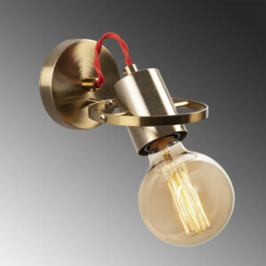 Απλίκα τοίχου Asen Megapap E27 μεταλλική χρώμα χρυσό vintage 12x17x13εκ. - Image 3