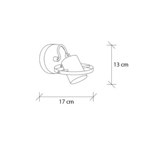 Απλίκα τοίχου Asen Megapap E27 μεταλλική χρώμα χρυσό vintage 12x17x13εκ. - Image 4