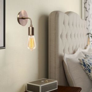 Απλίκα τοίχου Arken Megapap E27 μεταλλική χρώμα χρυσό vintage 12x12x20εκ. - Image 2