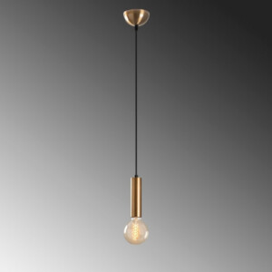 Φωτιστικό οροφής Lizy Megapap E27 μεταλλικό μονόφωτο χρώμα χρυσό vintage Ø4x111εκ. - Image 3