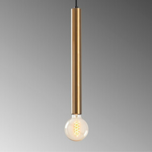 Φωτιστικό οροφής Lizy I Megapap E27 μεταλλικό μονόφωτο χρώμα χρυσό vintage Ø4x139εκ. - Image 4