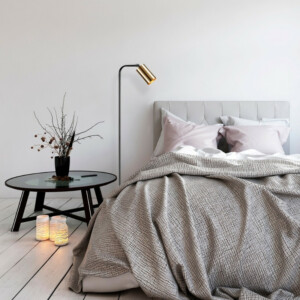 Φωτιστικό δαπέδου Meli Megapap μεταλλικό χρώμα μαύρο - bronze Ø28x120εκ. - Image 2