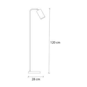 Φωτιστικό δαπέδου Meli Megapap μεταλλικό χρώμα μαύρο - bronze Ø28x120εκ. - Image 5
