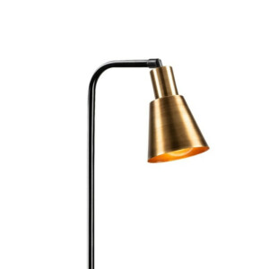 Φωτιστικό δαπέδου Balbin Megapap E27 μεταλλικό χρώμα μαύρο - χρυσό vintage Ø30x120εκ. - Image 3