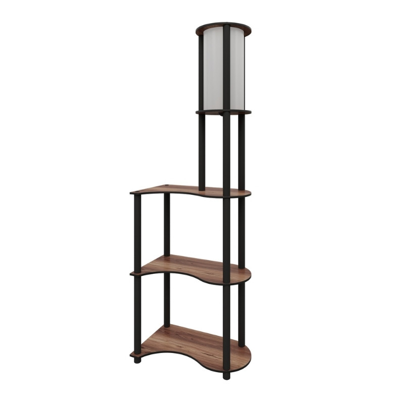 Φωτιστικό δαπέδου Nova I Megapap MDF - PVC ύφασμα χρώμα καρυδί - μαύρο 50x30x140εκ. Φωτιστικό δαπέδου Nova I Megapap MDF - PVC ύφασμα χρώμα καρυδί - μαύρο 50x30x140εκ.