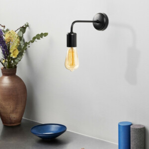 Απλίκα τοίχου Aven Megapap E27 μεταλλική χρώμα μαύρο 8x20x15εκ. - Image 2