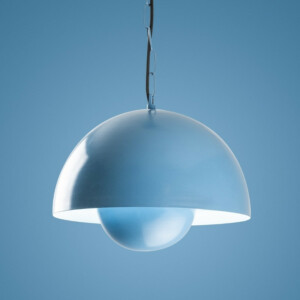 Φωτιστικό οροφής Neptun Megapap E27 μεταλλικό μονόφωτο χρώμα γαλάζιο Ø30x70εκ. - Image 5