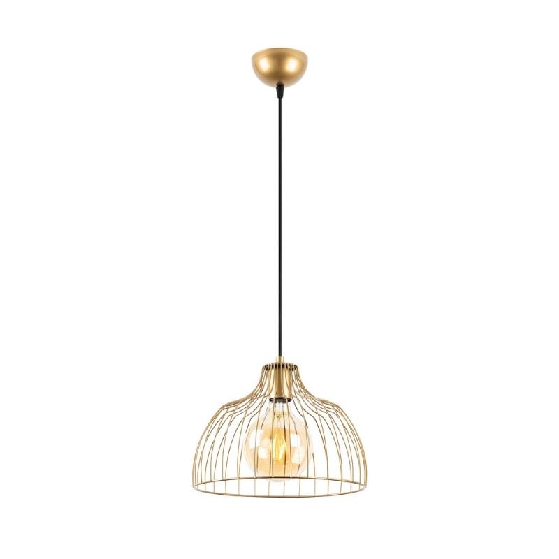 Φωτιστικό οροφής Treiso Megapap E27 μεταλλικό μονόφωτο χρώμα χρυσό Ø28x126εκ. Φωτιστικό οροφής Treiso Megapap E27 μεταλλικό μονόφωτο χρώμα χρυσό Ø28x126εκ.