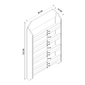 Επιτοίχια βιβλιοθήκη - ραφιέρα Montessori Megapap χρώμα sapphire oak 80x15x132εκ. - Image 4