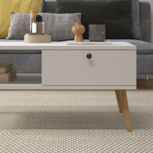 Τραπεζάκι σαλονιού Napoli Megapap χρώμα λευκό 90x50x44εκ. - Image 2