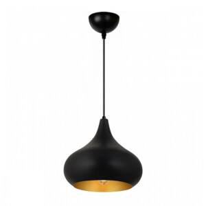 Φωτιστικό οροφής Meril Megapap E27 μεταλλικό μονόφωτο χρώμα μαύρο Ø33x100εκ.