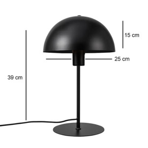Φωτιστικό επιτραπέζιο Favori Megapap E27 μεταλλικό χρώμα μαύρο Ø25x39εκ. - Image 3