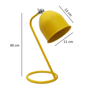 Φωτιστικό γραφείου Treviso Megapap E14 μεταλλικό χρώμα κίτρινο 11x13x30εκ. - Image 3