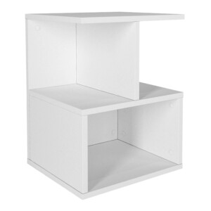 Κομοδίνο - Τραπεζάκι βοηθητικό Entiero Megapap χρώμα λευκό 39,8x35x54,6εκ. - Image 5