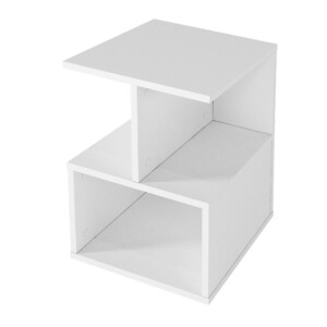 Κομοδίνο - Τραπεζάκι βοηθητικό Entiero Megapap χρώμα λευκό 39,8x35x54,6εκ. - Image 6