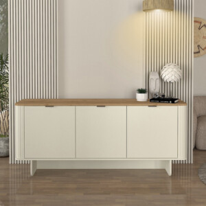 Μπουφές Bohema Megapap χρώμα ivory - sepet oak 180x47x76,6εκ. - Image 3