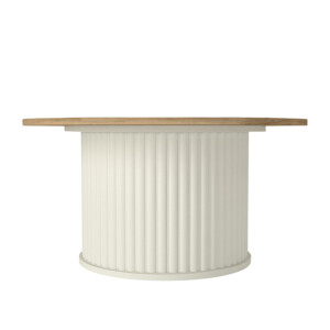 Τραπεζάκι σαλονιού Bohema Megapap χρώμα ivory - sepet oak Ø85x43,2εκ. - Image 4