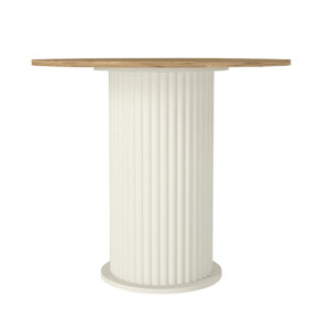 Τραπέζι Bohema Megapap χρώμα ivory - sepet oak Ø90x77,7εκ. - Image 5