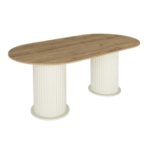 Τραπέζι Bohema Megapap χρώμα ivory - sepet oak 180x90x77,7εκ. - Image 5