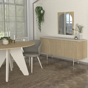 Μπουφές Rebel Megapap χρώμα rota oak - sandstone 150x45x76,5εκ. - Image 5