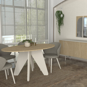 Τραπέζι Rebel Megapap χρώμα rota oak - sandstone 150x90x75εκ. - Image 4