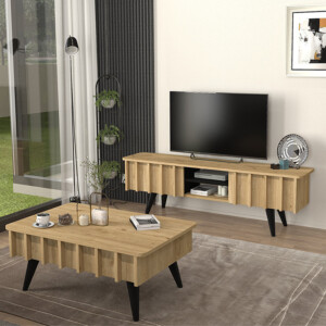 Έπιπλο τηλεόρασης Gemma Megapap χρώμα sepet oak 150x35x46,7εκ. - Image 4