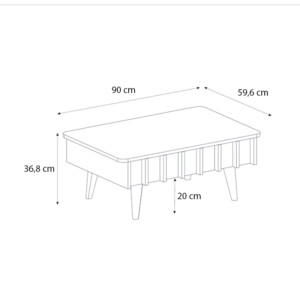 Τραπεζάκι σαλονιού Gemma Megapap χρώμα sepet oak 90x59,6x36,8εκ. - Image 8