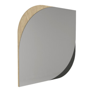 Καθρέπτης τοίχου Lava Μegapap χρώμα rota oak - ανθρακί 70x2,2x70εκ. - Image 4