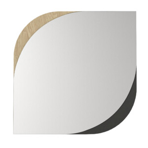 Καθρέπτης τοίχου Lava Μegapap χρώμα rota oak - ανθρακί 70x2,2x70εκ. - Image 5