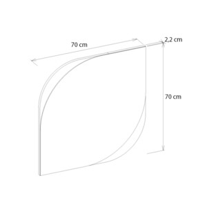 Καθρέπτης τοίχου Lava Μegapap χρώμα rota oak - ανθρακί 70x2,2x70εκ. - Image 6