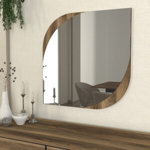 Καθρέπτης τοίχου Lava Μegapap χρώμα καρυδί 70x2