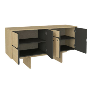 Μπουφές Lava Megapap χρώμα rota oak - ανθρακί 150x44,6x76εκ. - Image 7