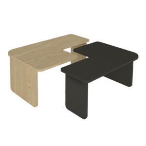 Τραπεζάκι σαλονιού σετ 2τμχ Lava Megapap χρώμα rota oak - ανθρακί 75x48,5x35,6εκ. - Image 7