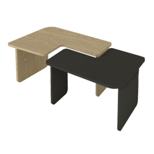 Τραπεζάκι σαλονιού σετ 2τμχ Lava Megapap χρώμα rota oak - ανθρακί 75x48,5x35,6εκ. - Image 8