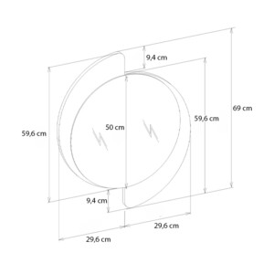 Καθρέπτης τοίχου Sevilla Μegapap χρώμα sandstone - travertine 59,2x2,2x69εκ. - Image 6